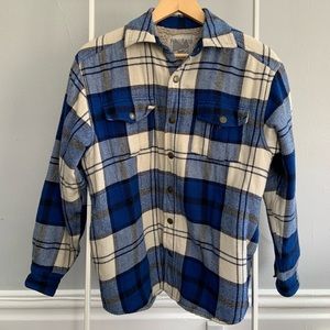 Blue & White Flannel Jacket